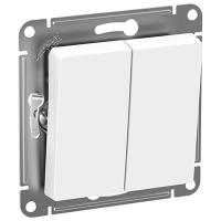 Атлас белый выключатель 2кл скрытая 10А IP44 