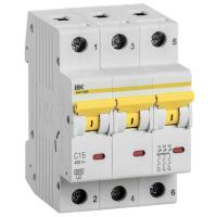 Автомат 3Р 16А C 6кА ВА47-60М IEK