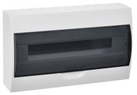 Бокс 18мод навесной белый черная прозрачная дверь IP41 ЩРН-П GENERICA (IEK)
