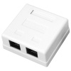 Рексант белый розетка RJ45 открытая 2-ая  