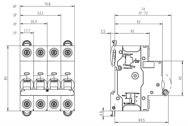 Автомат 2Р 25А C 6кА S9FN Systeme Electric Systeme9